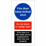 Fire door keep locked shut vital safety device sign