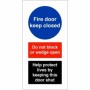 Fire Door Keep Closed Help Protect Lives safety sign