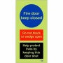 Glow in the Dark Fire door keep closed safety sign with help protect lives