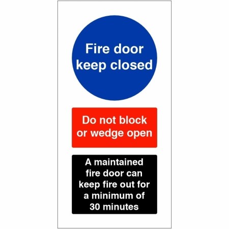Fire Door Keep Closed A Maintained Fire Door safety sign