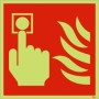 Glow in the dark fire alarm symbol safety sign