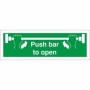 Push Bar To Open Emergency Exit Sign