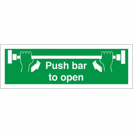 Push Bar To Open Emergency Exit Sign