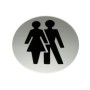 Unisex symbol premier aluminium door sign for gender-neutral facilities