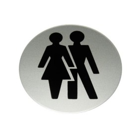 Unisex Symbol Premier Door Sign with black male and female symbols