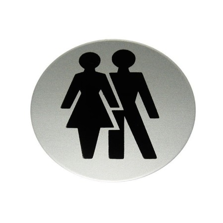 Unisex Symbol Premier Door Sign with black male and female symbols