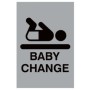 Baby Change aluminium facility sign with baby changing symbol