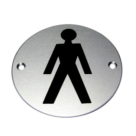 Male Symbol Premier Door Sign with black male facility symbol