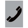 Aluminium Telephone symbol sign for workplace and public building communication points