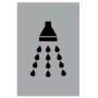 Aluminium shower sign with recognised shower symbol
