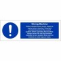 Slicing Machine Hygiene Sign with operating and cleaning instructions