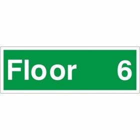 Floor 6 Floor Level Identification Sign