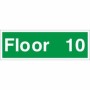Floor 10 Floor Level Identification Sign