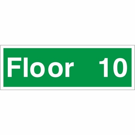 Floor 10 Floor Level Identification Sign