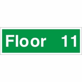 Floor 11 Floor Level Identification Sign