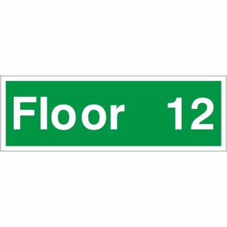 Floor 12 Floor Level Identification Sign