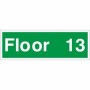 Floor 13 Floor Level Identification Sign