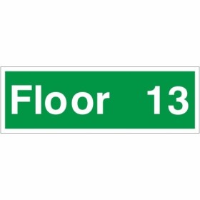 Floor 13 Floor Level Identification Sign