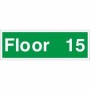 Floor 15 Floor Level Identification Sign