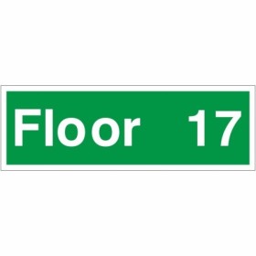 Floor 17 Floor Level Identification Sign