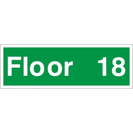 Floor 18 Floor Level Identification Sign