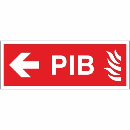 Premises Information Box PIB Arrow Left Sign