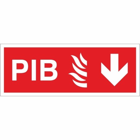 Premises Information Box PIB Arrow Down Sign