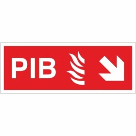 Premises Information Box PIB Arrow Down Right Sign