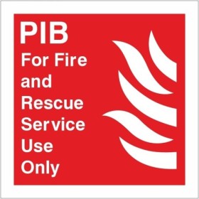 Premises Information Box PIB For Fire and Rescue Service Use Only Sign