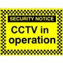 Security Notice CCTV In Operation Sign with Yellow and Black Design