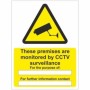 These Premises Are Monitored By CCTV Surveillance Sign with CCTV Camera Symbol