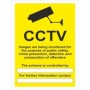 CCTV Images Are Being Monitored Sign with CCTV Camera Symbol