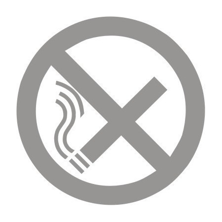 Glass Safety No Smoking Sign with recognisable smoking prohibition symbol