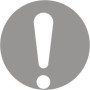 Glass Safety Circle Caution Sign with exclamation mark for glazed surfaces