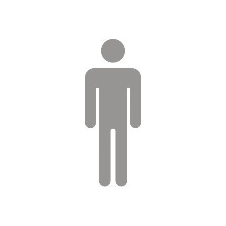 Glass Safety Male Sign with recognisable male figure symbol