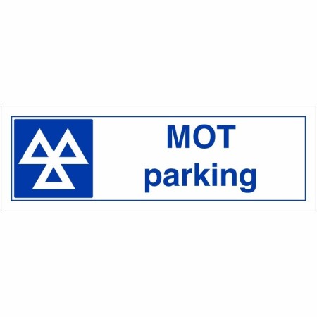 MOT Parking sign featuring MOT symbol and parking designation