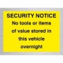 Brushed Aluminum Security Notice Sign