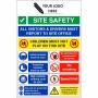All Visitors And Drivers Must Report To Site Office Multi Message Safety Board
