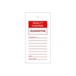 Quality Control Quarantine Tags Pack Of 10