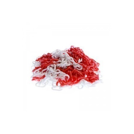 Plastic barrier chain 6mm x 25m for temporary barriers and restricted access areas