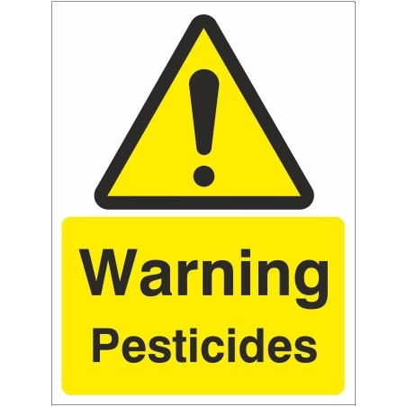 Warning Pesticides Sign
