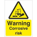 Warning Corrosive Risk Sign