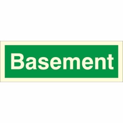 Glow in the Dark Basement Stairway Sign | Safety Signs UK