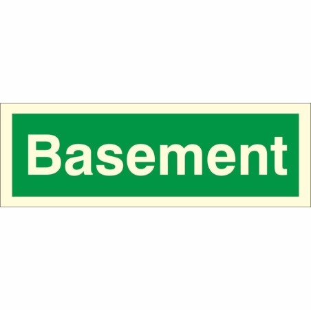 Glow in the Dark Basement Stairway Sign | Safety Signs UK