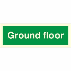Ground Floor Glow in the Dark Sign | Safety Signs UK