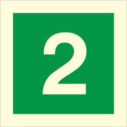 Glow in the Dark Fire Sign 2 Sign | Safety Signs UK
