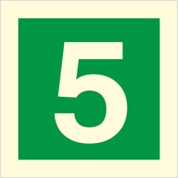 Glow in the Dark Fire Sign 5 Sign | Safety Signs UK