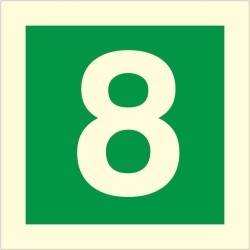 Glow In The Dark Fire Sign 8 Sign | Safety Signs UK