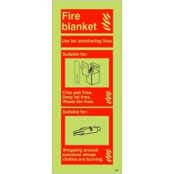copy of Photoluminescent Fire Blanket Sign