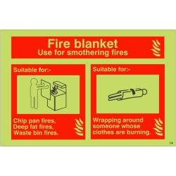 copy of Glow In The Dark Foam Spray Fire Extinguisher Identification Sign 150mm x 100mm